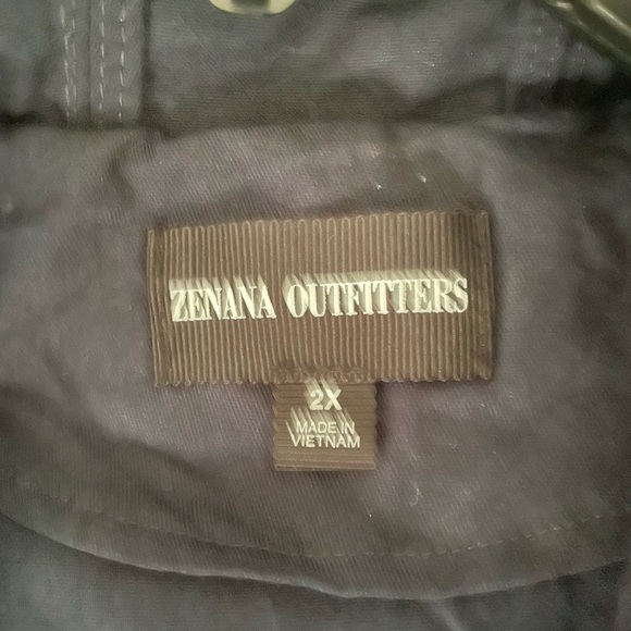 2X Zenana Outfitters navy blue sleeveless zippered vest - Picture 4 of 5